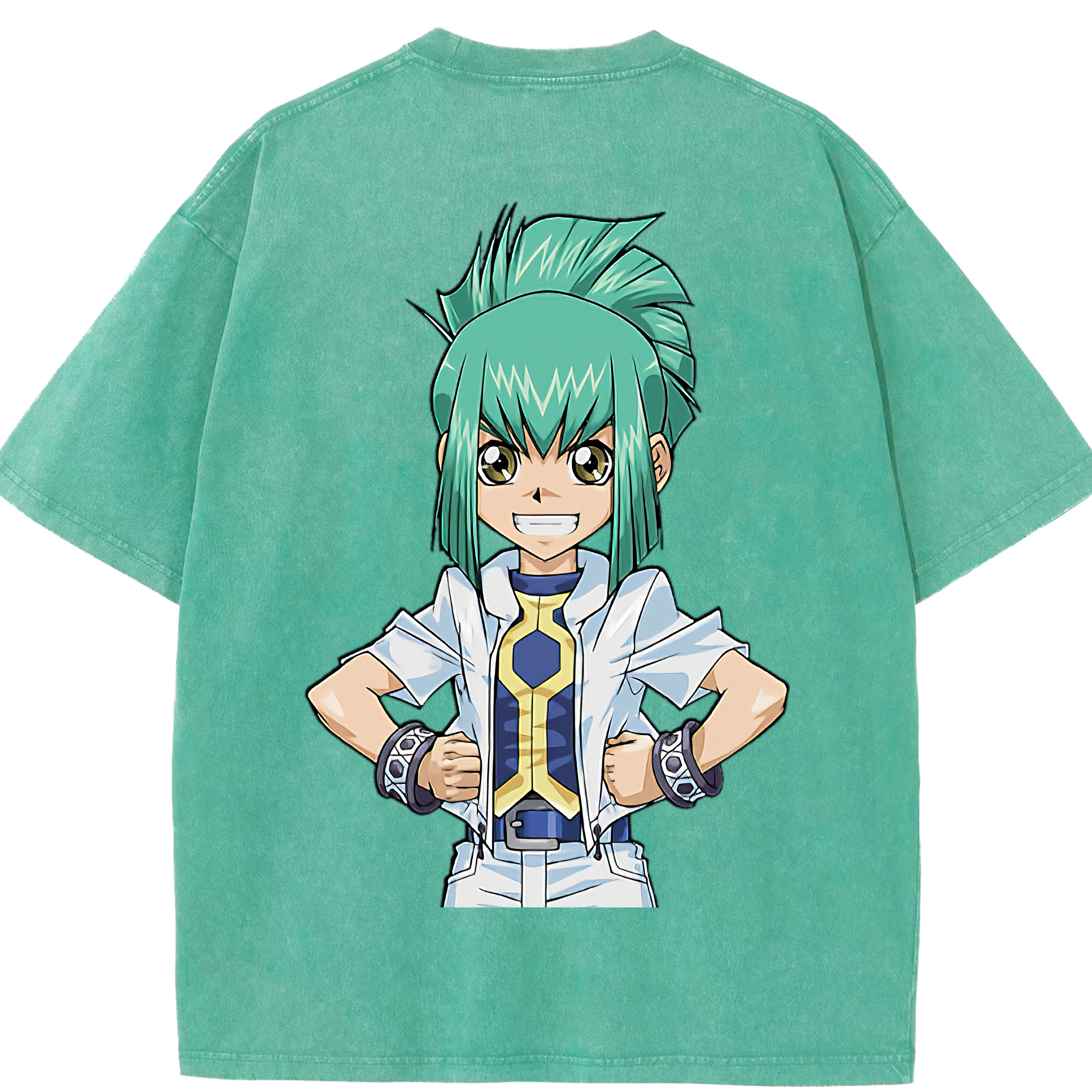 （画像用） 遊☆戯☆王 Yu-Gi-Oh! 綿100% ヴィンテージ風 半袖Tシャツ（背面プリント）